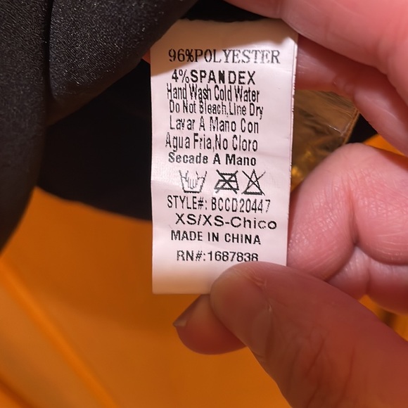 Mini dress from Fashion nova, size XS color black with gold stud and beads. - Picture 3 of 8